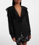 Вышитая шелковая блузка Chloé, Black - фото 6