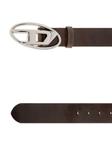 Diesel кожаный ремень с пряжкой-логотипом, коричневый - фото 5