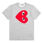 Футболка side heart logo tee 'grey' Comme Des Garcons Play, серый - фото