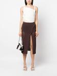 ANDREĀDAMO юбка миди в технике кроше, коричневый - фото 2