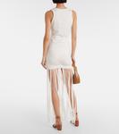 Хлопковое мини-платье Maceio с бахромой Faithfull, белый - фото 3