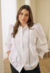 Блуза Kaffe Curve Button-down blouse, Optical White/White - фото 2