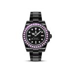 A BATHING APE Часы Type 1 x Crystal Stone Watch Pink, Green GRX - фото 4