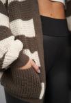 Кардиган Cloud 5ive WITH STRIPES, Beige Dark Brown/Beige - фото 4