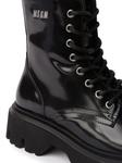 MSGM ботинки в стиле милитари с логотипом, черный - фото 4