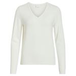Свитер Vila Ril Long Sleeve V Neck, белый - фото 3
