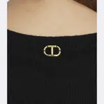 Свитер обычного кроя с добавлением шерсти и кашемира Twin-Set, черный - фото 4