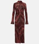 Платье-рубашка с принтом Клаудии Altuzarra, черный - фото