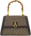 Сумка GUESS Stephi Bamboo Flap Brown Logo One Size - фото