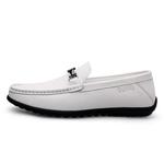 Dunnu Мокасины мужские черно-белые, цвет White - фото