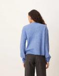 Легкий кардиган в рубчик JDY синего цвета - фото 4