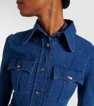 Джинсовое платье-рубашка Valentino, Medium Blue Denim - фото 4