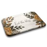 Коврик для ванной Tulup Blumenkomposition, 75x1x75 см, коричневый - фото