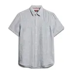 Рубашка с коротким рукавом Superdry Vacation Linen, серый - фото