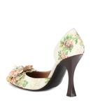 Туфли с цветочным принтом Brock Collection, Cipria - фото 3