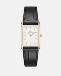 Женские часы Bound DW00100693 из черной кожи Daniel Wellington, черный - фото
