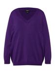 Пуловер Ulla Popken Pullover, цвет tiefes violett - фото