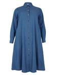 Платье-рубашка YOEK, синий деним - фото