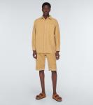 Рубашка из хлопкового вельвета ERL, бежевый - фото 2