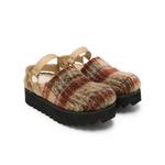 Ботинки Lost In Echo с двойными регулируемыми ремнями на липучке для увеличения высоты платформы, синий клетчатый - фото 2