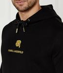 Толстовка Karl Lagerfeld Regular Fit с логотипом, черный / золотой - фото 4