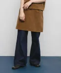 Мини-юбка трапеции Kbf, цвет Camel - фото