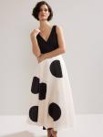 Платье миди Delie Spot Phase Eight, Black/Ivory - фото