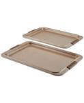 Набор из 2 противней с антипригарным покрытием Advanced Bakeware Anolon, Bronze - фото
