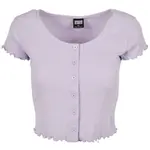 Футболка с коротким рукавом Urban Classics Cropped Button, синий - фото 3