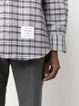 Рубашка в клетку THOM BROWNE, серый - фото 5