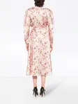Платье с цветочным принтом Miu Miu, розовый - фото 4