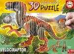 3D пазл Динозавры - Велоцираптор, 64 шт. Educa - фото 2