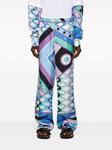 PUCCI шелковые брюки с принтом Vivara, синий - фото 5