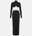 Платье макси с вырезом Christopher Kane, черный - фото