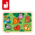 Janod, Деревянный пазл 3D Лес, 7 деталей. - фото