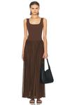 Платье миди Jamie Tank Simkhai, Cocoa - фото