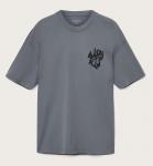 Футболка AllSaints Orlando Logo Print Oversized, затуманенный серый - фото