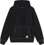 Толстовка Stussy Contrast Stitch Label Hood 'Black', черный - фото