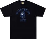 Футболка BAPE Color Camo A College Tee 'Black/Navy', черный - фото