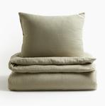Постельное белье H&M Muslin For Single Bed, светло-зеленый - фото