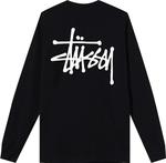 Лонгслив Stussy Basic Long-Sleeve Tee 'Black', черный - фото 3
