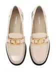 Лоферы с декором Gancini Ferragamo, нейтральный - фото 4