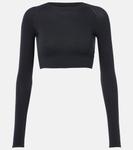 Кроп-топ из джерси Alaïa, Noir Alaia - фото