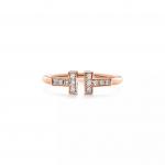 Кольцо Tiffany & Co. Diamond Wire, розовое золото - фото 2