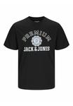Футболка с принтом RUNDHALS Jack & Jones PREMIUM, черный - фото