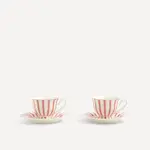 Набор из 2 кофейных чашек с блюдцем Hélice El Corte Inglés, розовый - фото