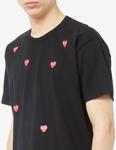 Футболка мультисердечко Comme des Garçons Play, черный - фото 4