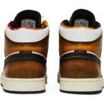 Кроссовки Nike Air Jordan 1 Mid SE, черный/оранжевый - фото 5