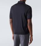 Футболка-поло из вирджинской шерсти Prada, Blu - фото 4