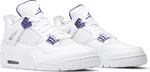 Кроссовки Air Jordan 4 Retro Purple Metallic, белый - фото 8
